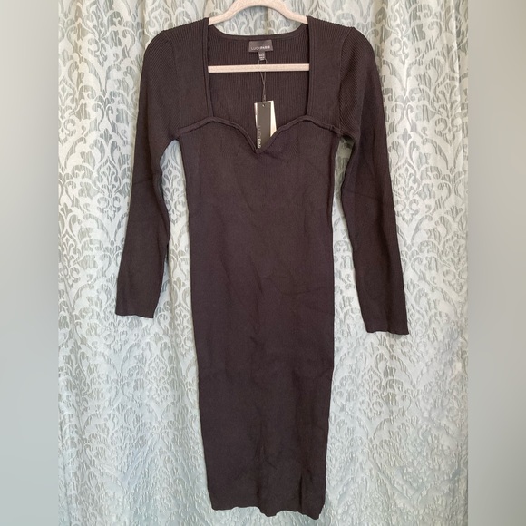 LUCY PARIS | NWT Long Sleeve Sweetheart Neckline Bodycon Dress - Picture 7 of 10